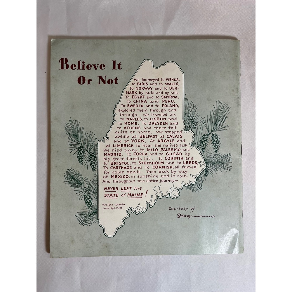 Vintage Maine Invites You Sixth Edition Travel Guide Booklet Fold Out Map Ripley - Picture 8 of 8